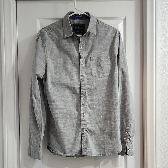 London Fog Light Gray Casual Button Down Shirt - Picture 1 of 12